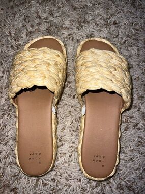 Target Braided Slide Mules in Natural Straw